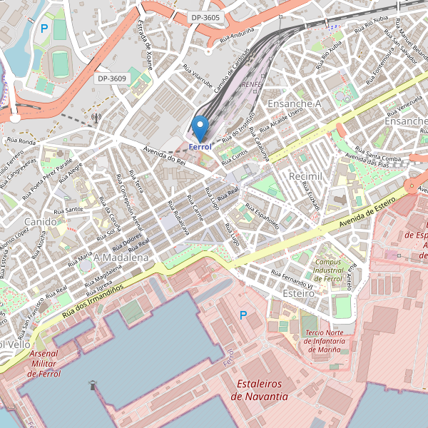 Mapa de estaciones en Ferrol Thumbnail