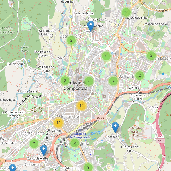 Thumbnail Mapa de farmacias en Santiago de Compostela