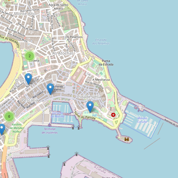 Thumbnail Mapa de hoteles en A Coruña