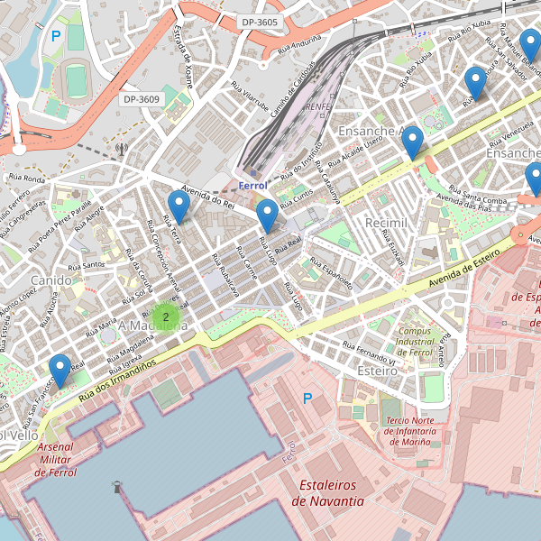 Thumbnail Mapa de hoteles en Ferrol