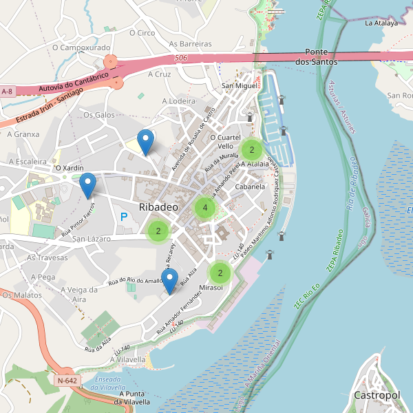 Thumbnail Mapa de hoteles en Ribadeo