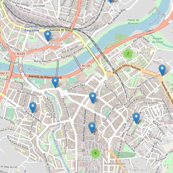 Mapa de iglesias en Ourense Thumbnail