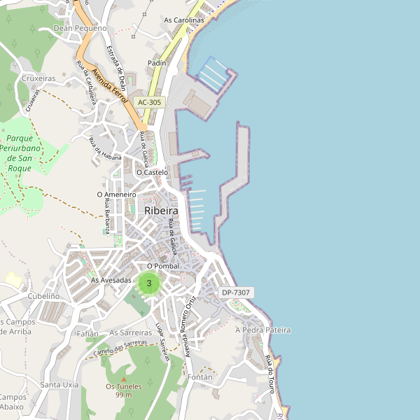 Mapa de iglesias en Ribeira Thumbnail