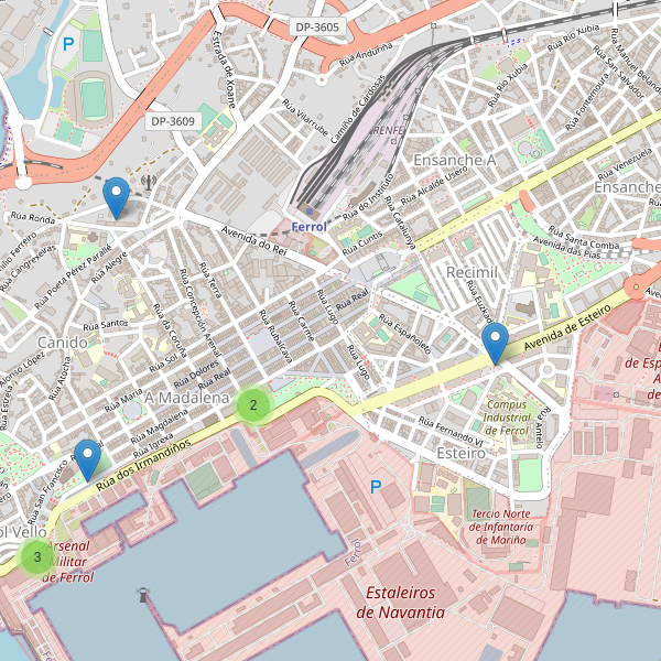 Mapa de monumentos en Ferrol Thumbnail