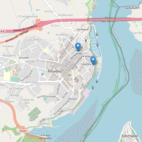 Mapa de monumentos en Ribadeo Thumbnail