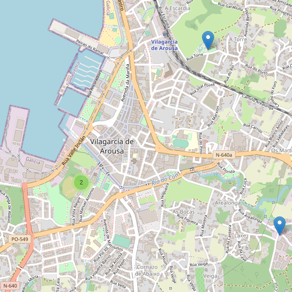 Mapa de monumentos en Vilagarcía de Arousa Thumbnail