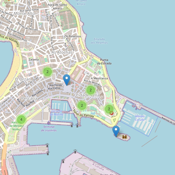 Thumbnail Mapa de museos en A Coruña