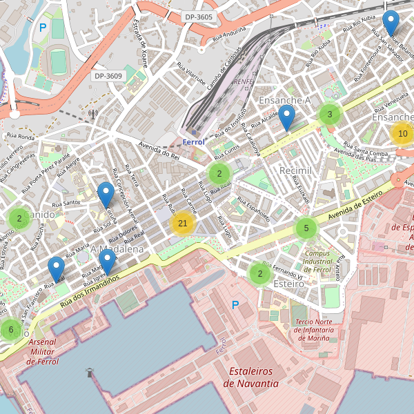 Thumbnail Mapa de restaurantes en Ferrol