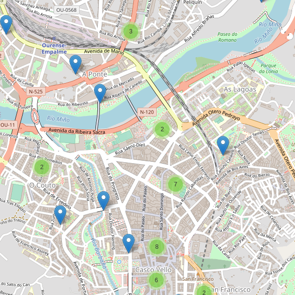Thumbnail Mapa de restaurantes en Ourense