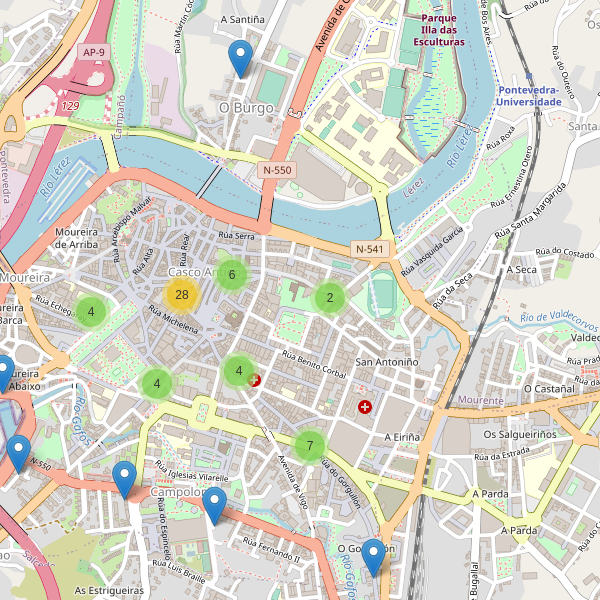 Thumbnail Mapa de restaurantes en Pontevedra