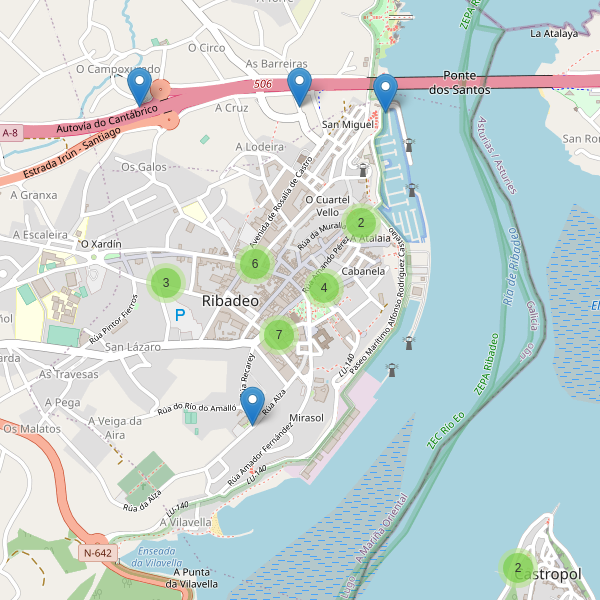 Thumbnail Mapa de restaurantes en Ribadeo