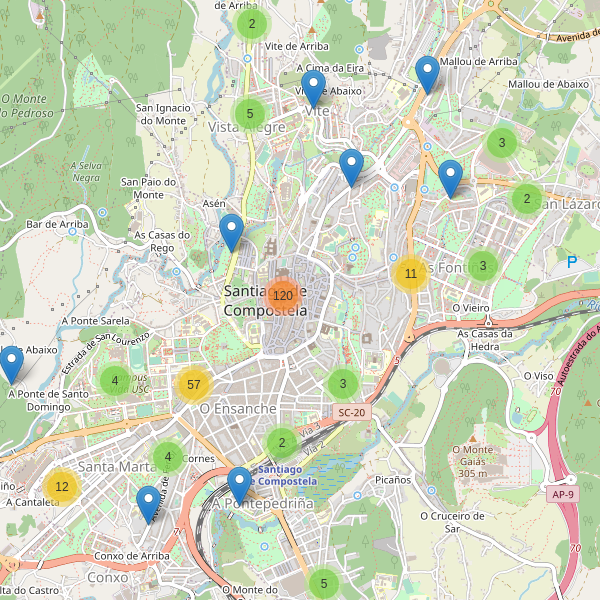 Thumbnail Mapa de restaurantes en Santiago de Compostela