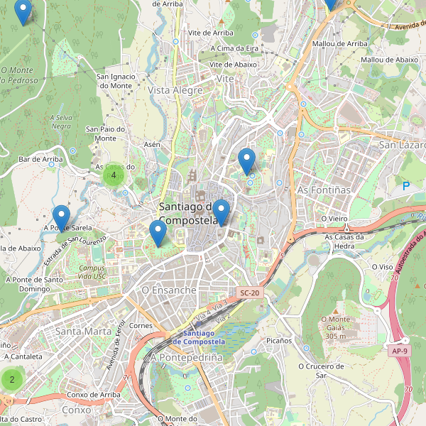 Mapa de sitios-arqueologicos en Santiago de Compostela Thumbnail