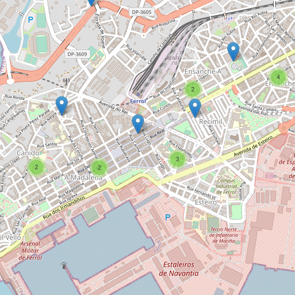 Thumbnail Mapa de supermercados en Ferrol