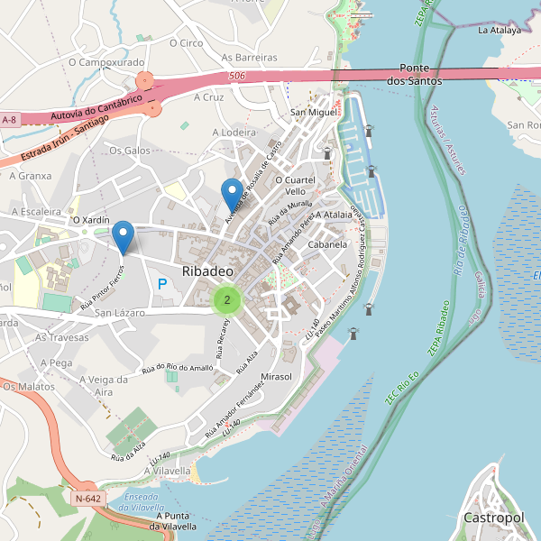 Thumbnail Mapa de supermercados en Ribadeo