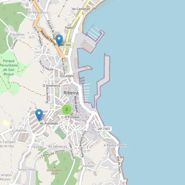 Thumbnail Mapa de supermercados en Ribeira