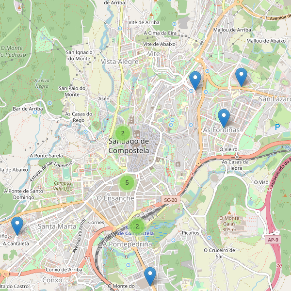 Mapa de taxi en Santiago de Compostela Thumbnail