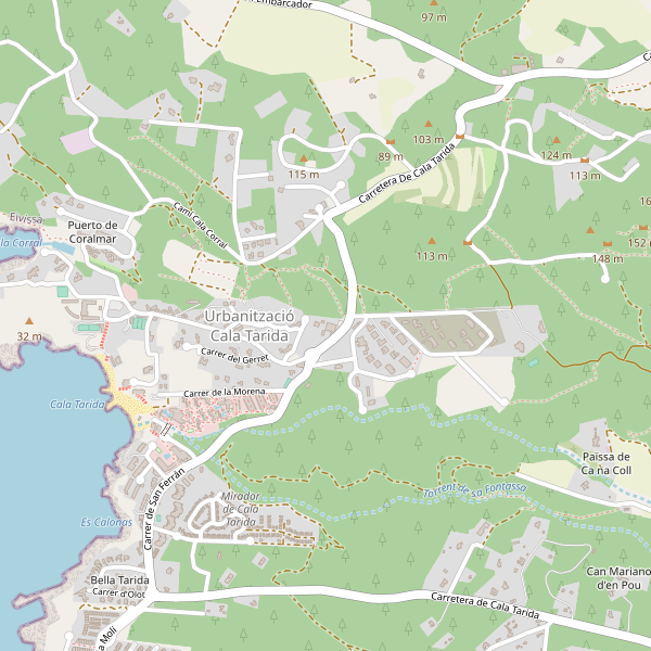 Mapa de Urbanització Cala Tarida Thumbnail