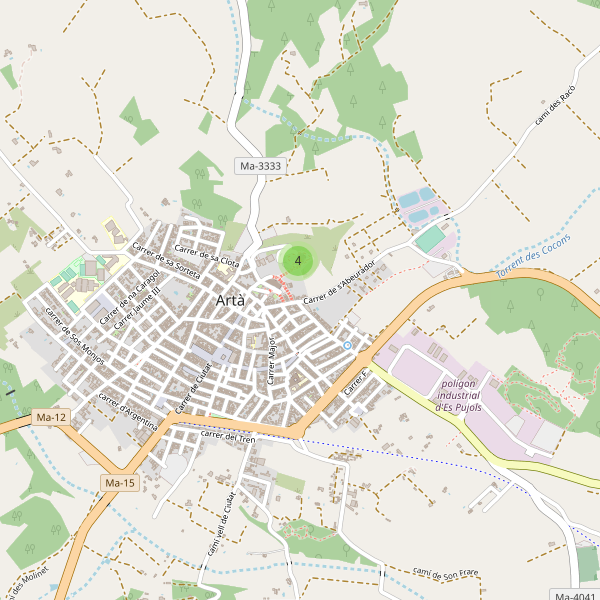 Mapa de aparcamientos-bicicletas en Artà Thumbnail