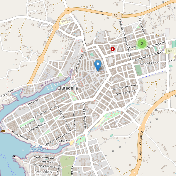 Mapa de aparcamientos-bicicletas en Ciutadella Thumbnail