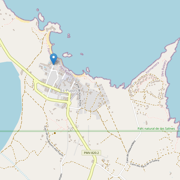 Mapa de aparcamientos-bicicletas en Es Pujols Thumbnail