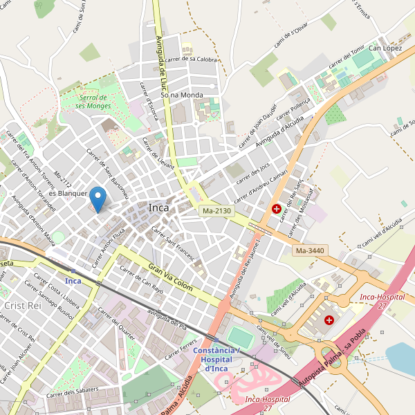 Mapa de aparcamientos-bicicletas en Inca Thumbnail