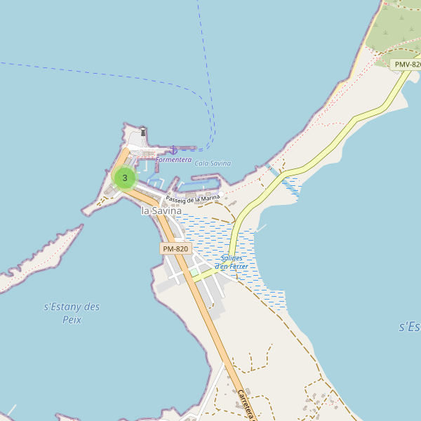 Mapa de aparcamientos-bicicletas en la Savina Thumbnail