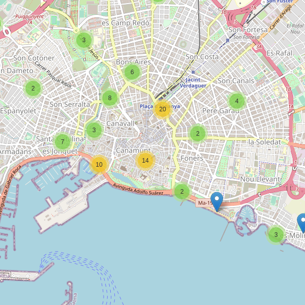 Mapa de aparcamientos-bicicletas en Palma Thumbnail