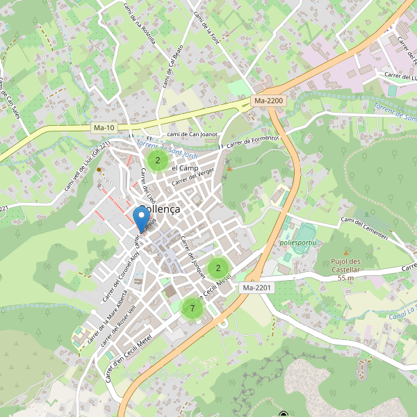 Mapa de aparcamientos-bicicletas en Pollença Thumbnail