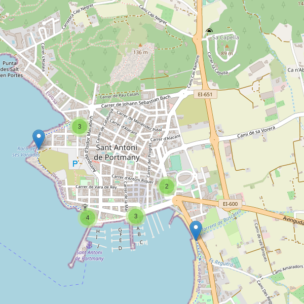 Mapa de aparcamientos-bicicletas en Sant Antoni de Portmany Thumbnail