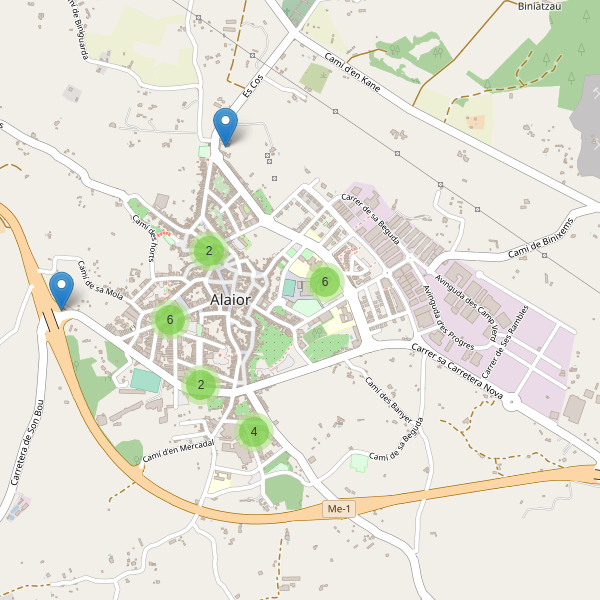 Thumbnail Mapa de aparcamientos en Alaior