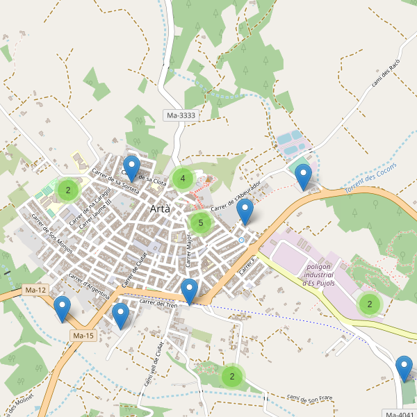 Thumbnail Mapa de aparcamientos en Artà