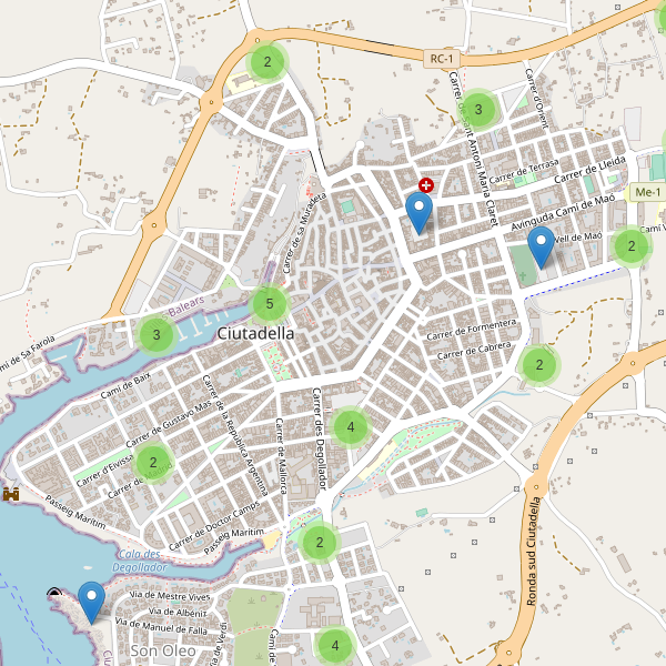 Thumbnail Mapa de aparcamientos en Ciutadella