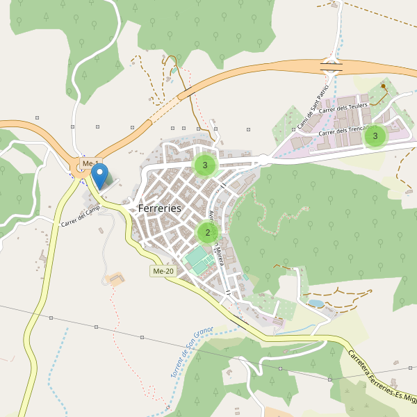 Thumbnail Mapa de aparcamientos en Ferreries