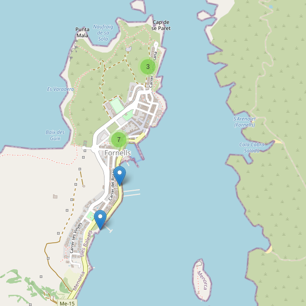 Thumbnail Mapa de aparcamientos en Fornells