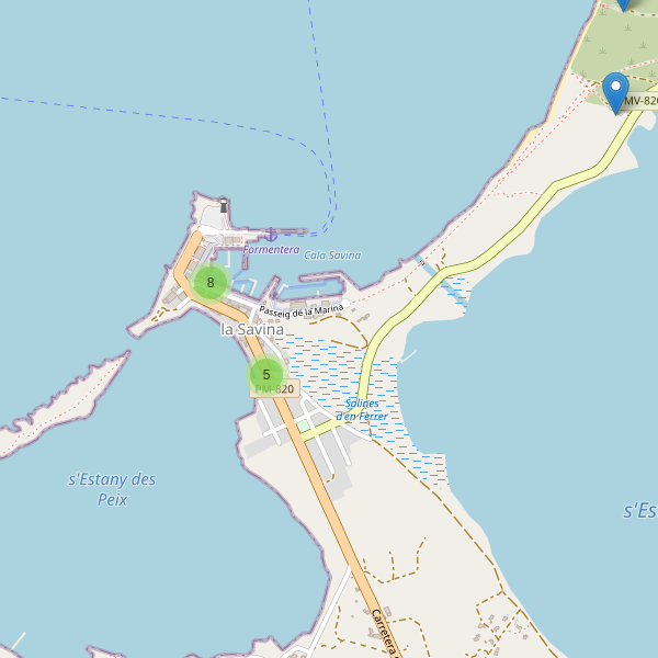 Thumbnail Mapa de aparcamientos en la Savina