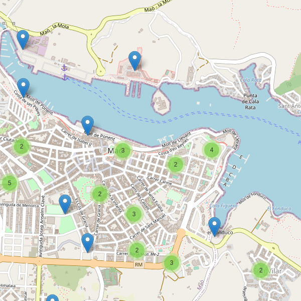 Thumbnail Mapa de aparcamientos en Maó