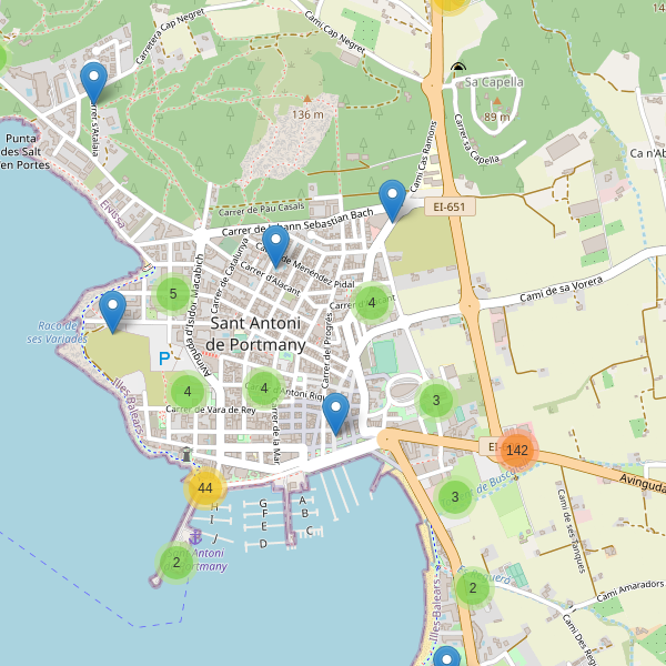 Thumbnail Mapa de aparcamientos en Sant Antoni de Portmany