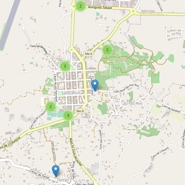 Thumbnail Mapa de aparcamientos en Sant Lluís