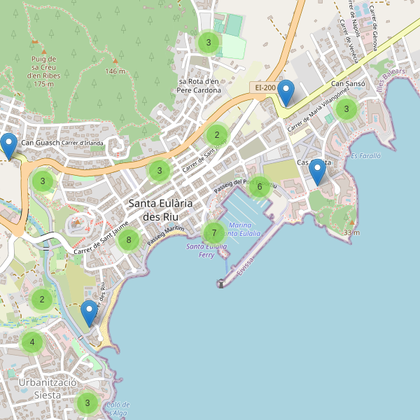 Thumbnail Mapa de aparcamientos en Santa Eulària des Riu