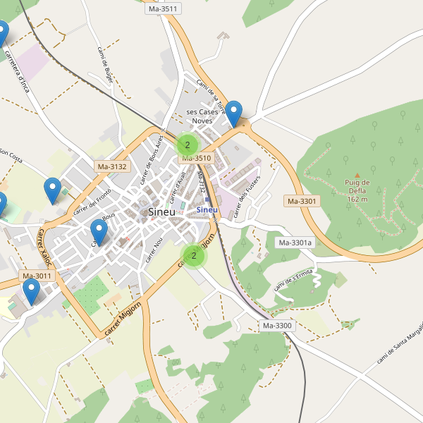 Thumbnail Mapa de aparcamientos en Sineu