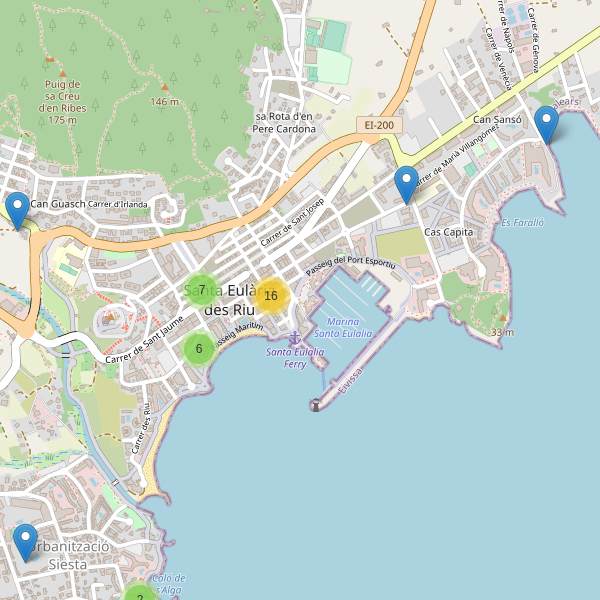 Mapa de bares en Santa Eulària des Riu Thumbnail