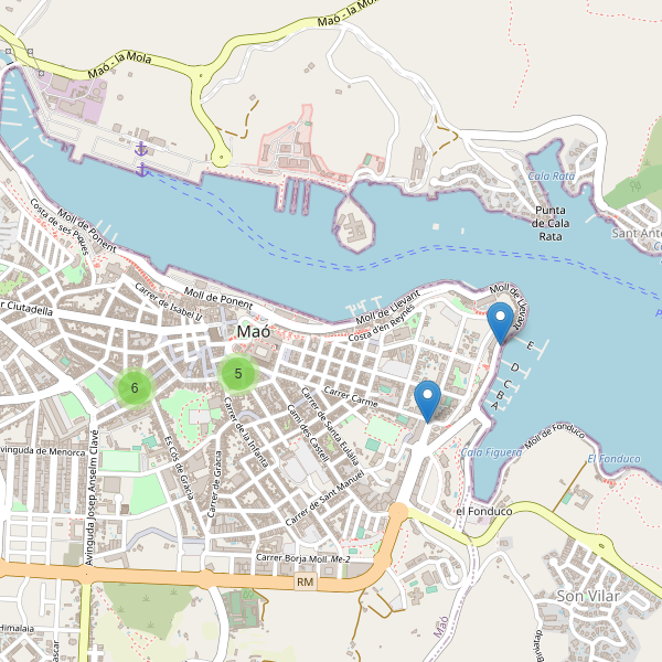 Mapa de cajeros-automaticos en Maó Thumbnail