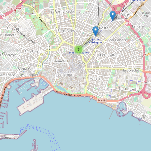 Mapa de estaciones en Palma Thumbnail