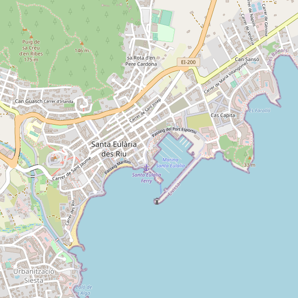 Mapa de estaciones en Santa Eulària des Riu Thumbnail