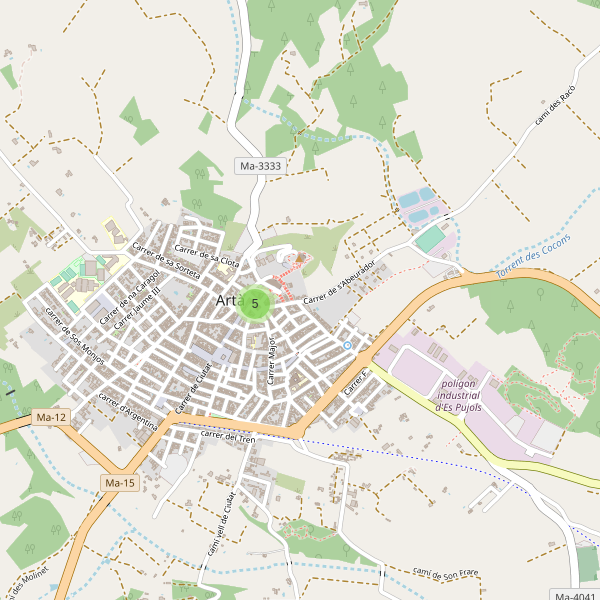 Thumbnail Mapa de hoteles en Artà