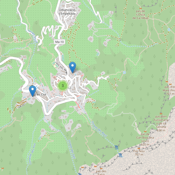 Thumbnail Mapa de hoteles en Deià