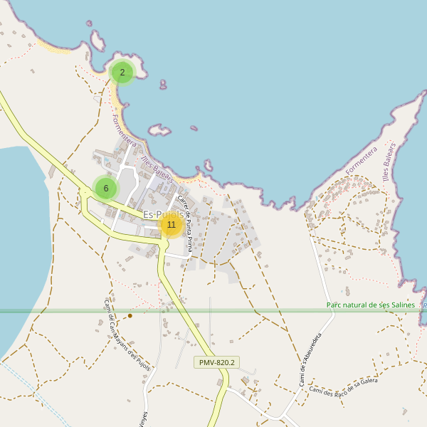 Thumbnail Mapa de hoteles en Es Pujols