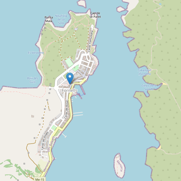 Thumbnail Mapa de hoteles en Fornells