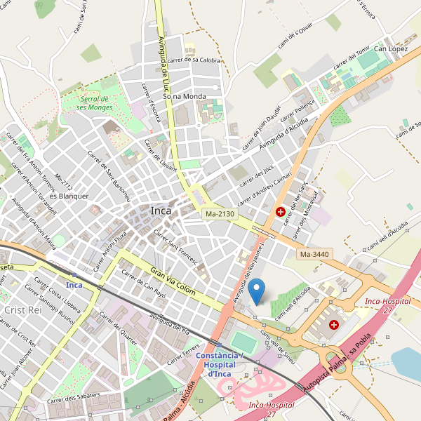 Thumbnail Mapa de hoteles en Inca